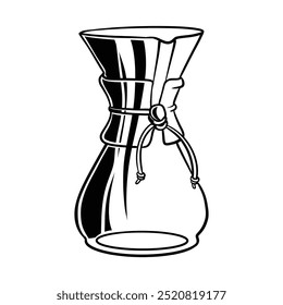 Máquina de café Design vintage Desenhado à mão Vetor Arte Ilustração