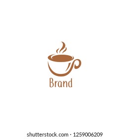 coffee tool vector logo design template. Vector coffee shop labels.Minimalistic vector
