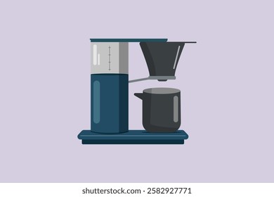 Coffee tools concept. Colored flat vector illustration isolated.