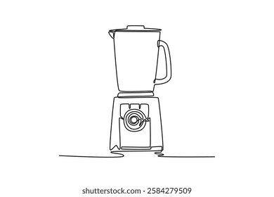 Coffee tools concept. Single line draw design vector graphic illustration.	