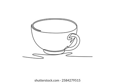Coffee tools concept. Single line draw design vector graphic illustration.	
