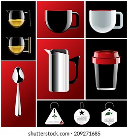 Coffee tools element realistic style. Clear vector illustration.