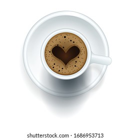 Coffee top vector icon.Realistic vector icon isolated on white background coffee top .