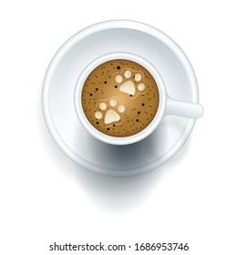 Coffee top vector icon.Realistic vector icon isolated on white background coffee top .