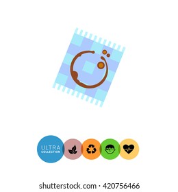 Coffee trace on napkin icon