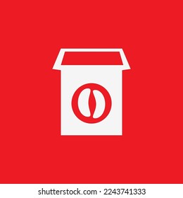 Kaffeemüll-Flachsymbol, grafische Ressourcenvorlage, Vektorgrafik.
