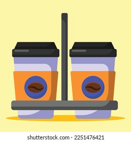 Coffee tray icon. Subtable to place on coffee, etc.