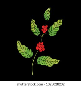coffee tree doodle icon