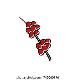 coffee tree doodle icon
