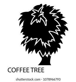 Coffee tree icon. Simple illustration of coffee tree vector icon for web