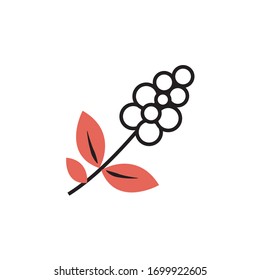 Icono de árbol de café ilustración vectorial diseño de estilo moderno. aislado sobre fondo blanco
