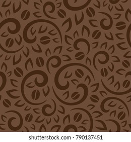 Coffee tree pattern brown