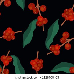 coffee tree seamless pattern