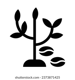 Coffee Tree Vector Glyph Icon For Personal And Commercial Use.

