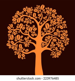 Coffee tree. vector illustration 