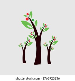 Coffee tree vector logo design