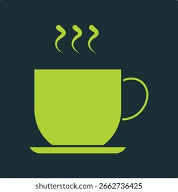 Diseño de Ilustración vectorial útil de moda de café buen fondo verde colorido. eps