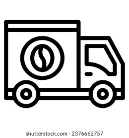 Coffee truck drink hot object icon