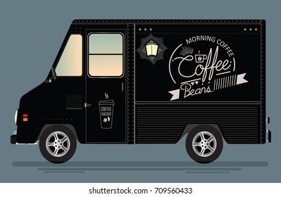 Coffee truck -Vector illustration