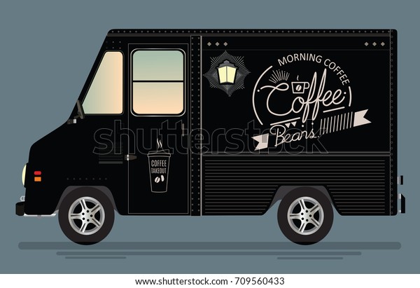Coffee truck -Vector\
illustration