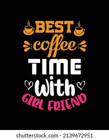 Cartel de diseño de camisetas de café 2022