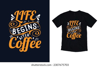 Coffee t-shirt design bundle, set of coffee designs, coffee t-shirt quotes, coffee T-shirt Design, Vector T-shirt Design