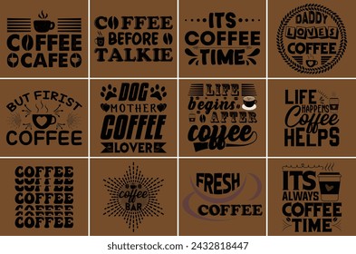 Coffee T-Shirt design Bundle,Coffee T-Shirt design Collection,Coffee Typhography  T-Shirt design Bundle