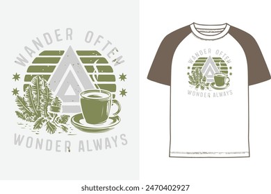 Kaffee T-Shirt Design T-Shirt Wald 