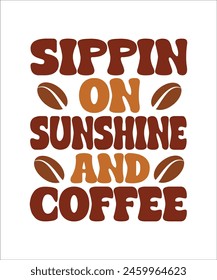 Coffee T-Shirt Design, Coffee Retro t shirt,