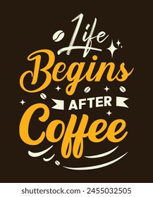 Coffee T-Shirt Design, Coffee tee vector Design