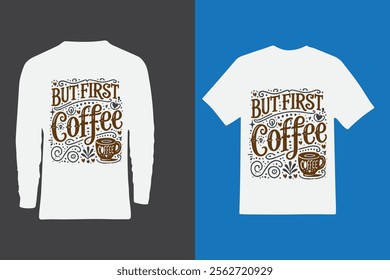 Coffee t-shirt design template, t-shirt design template