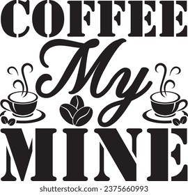 Kaffee-T-Shirt-Design, Typografie-Design