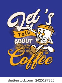 Coffee T-Shirt Design, Typography with Graphic Coffee T-Shirt Design vector art