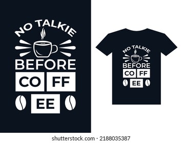 Coffee t-shirt design typography vector template for print