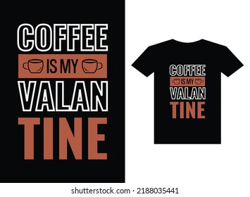 Coffee t-shirt design typography vector template for print