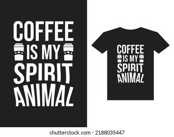 Coffee t-shirt design typography vector template for print