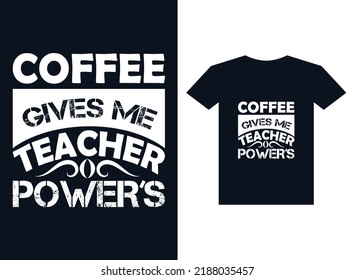Coffee t-shirt design typography vector template for print