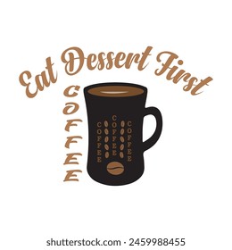coffee t-shirt design and vector
