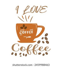 coffee t-shirt design and vector