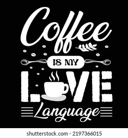 Coffee t-shirt design vector template