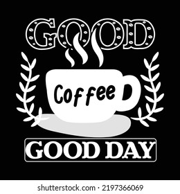 Coffee t-shirt design vector template