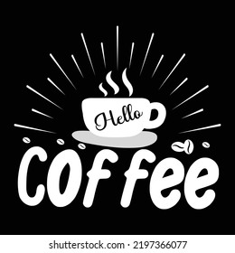 Coffee t-shirt design vector template