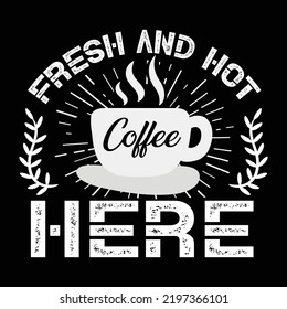 Coffee t-shirt design vector template