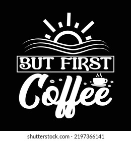 Coffee t-shirt design vector template