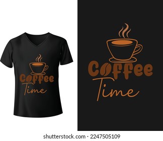 Coffee t-shirt design vector.
Unique t-shirt.