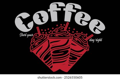 Coffee t-shirt  quote design Premium Vector