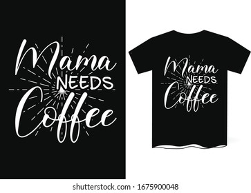 Coffee T-Shirt Template Design- Coffee Vector