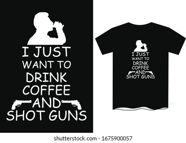 Coffee T-Shirt Template Design- Coffee Vector