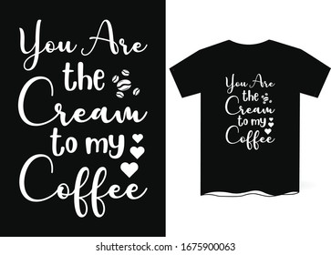 Coffee T-Shirt Template Design- Coffee Vector