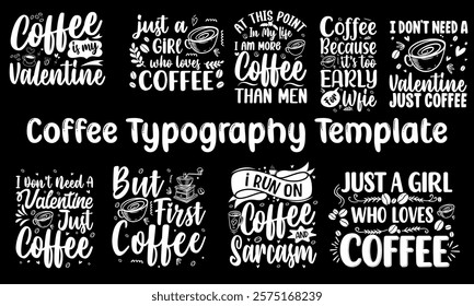 coffee t-shirt typography template design